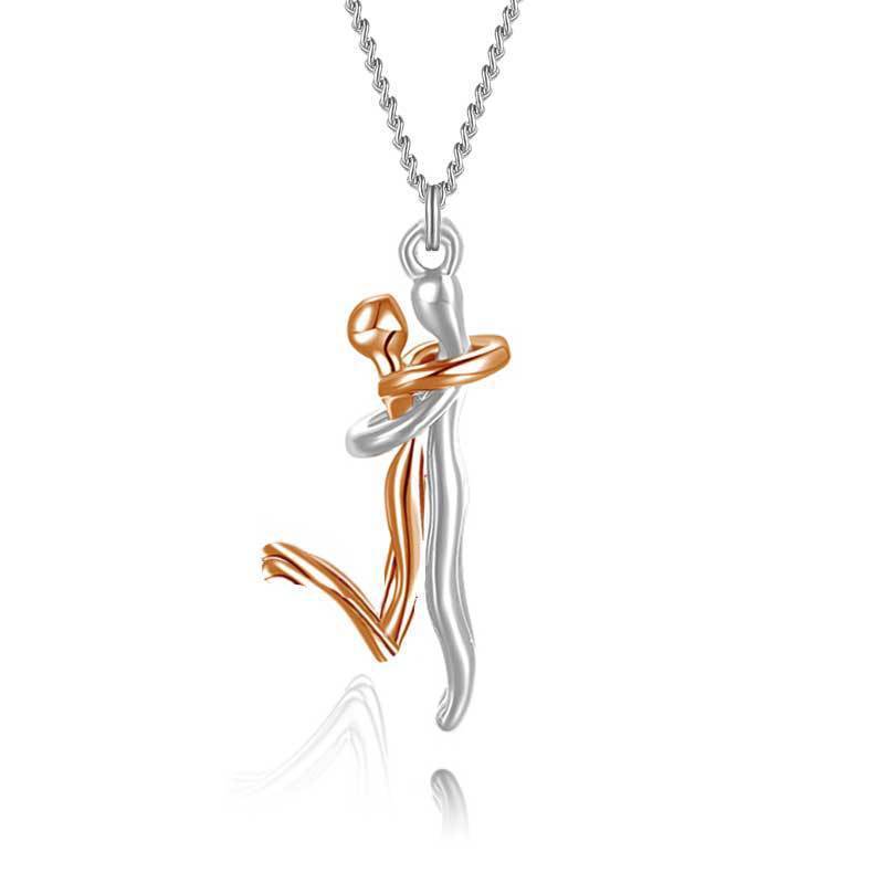 Being Eagle™ Couple's Pendant Humanoid Hug Necklace